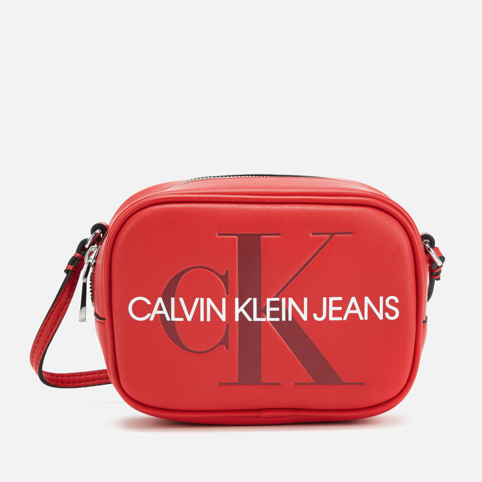 Calvin Klein Jeans Women's Monogram Camera Bag - Cherry