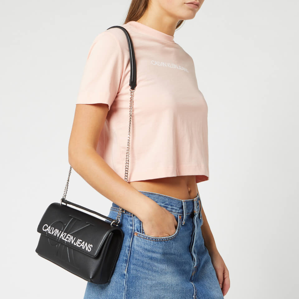Calvin Klein Jeans Women's Monogram Cross Body Bag - Black