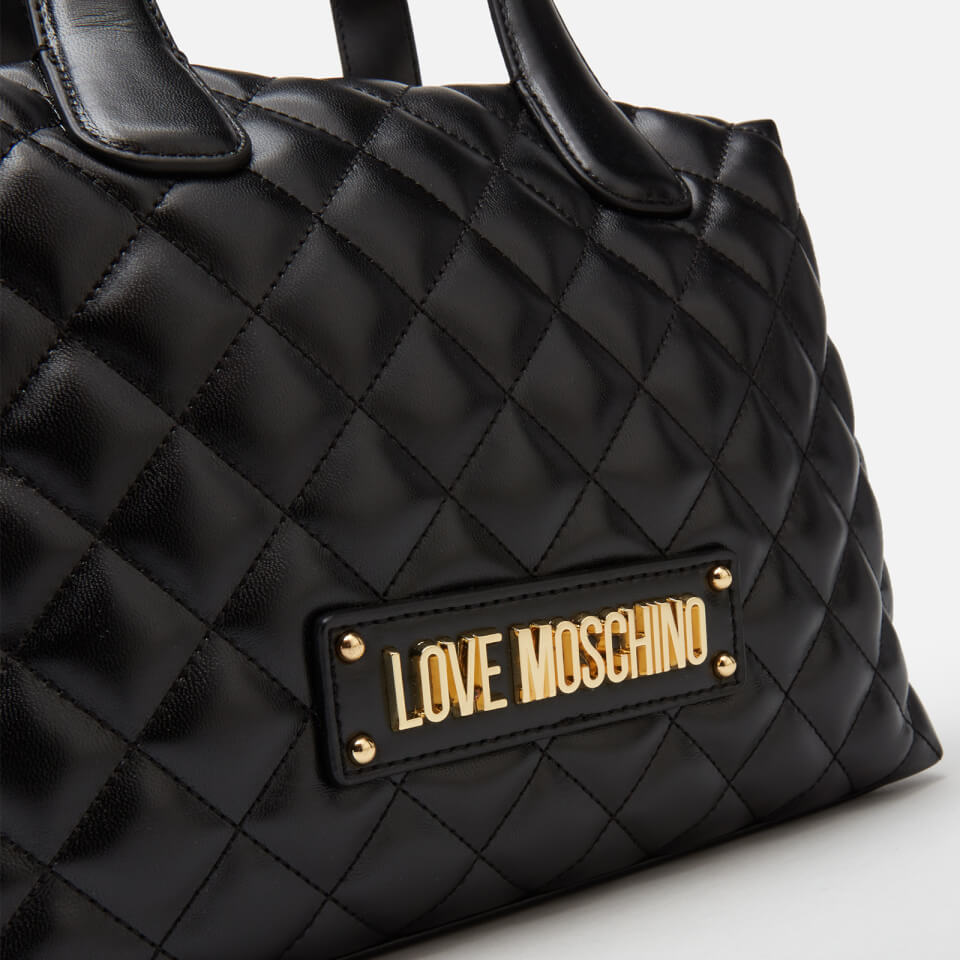 Love Moschino Women's Quilted Bowling Bag - Black