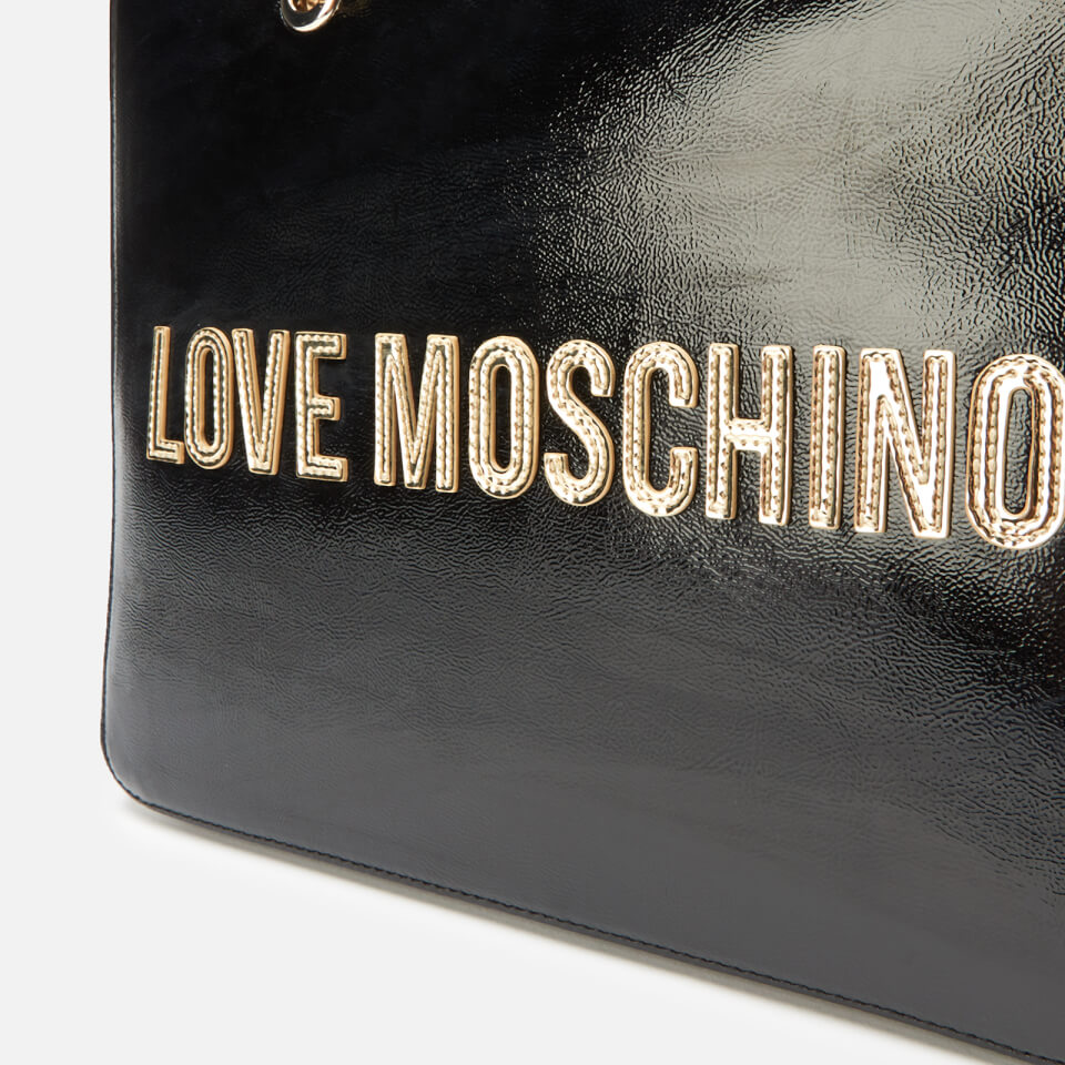 Love Moschino Women's Logo Charm Tote - Black