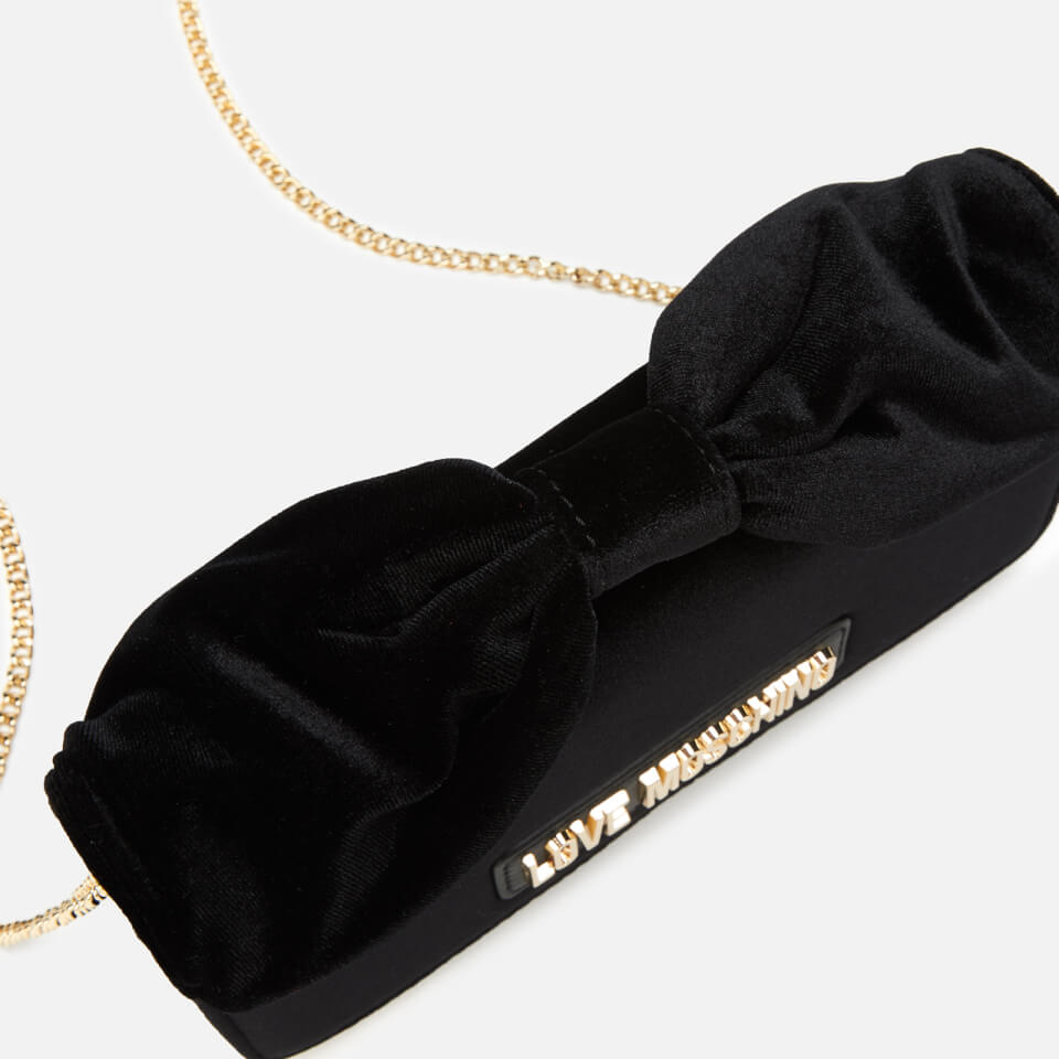 Love Moschino Women's Bow Handle Chain Bag - Black