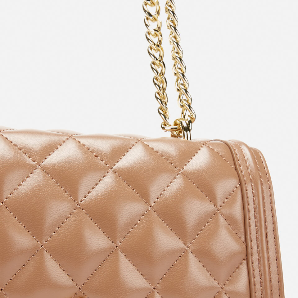 Love Moschino Women's Quilted Shoulder Bag - Camel