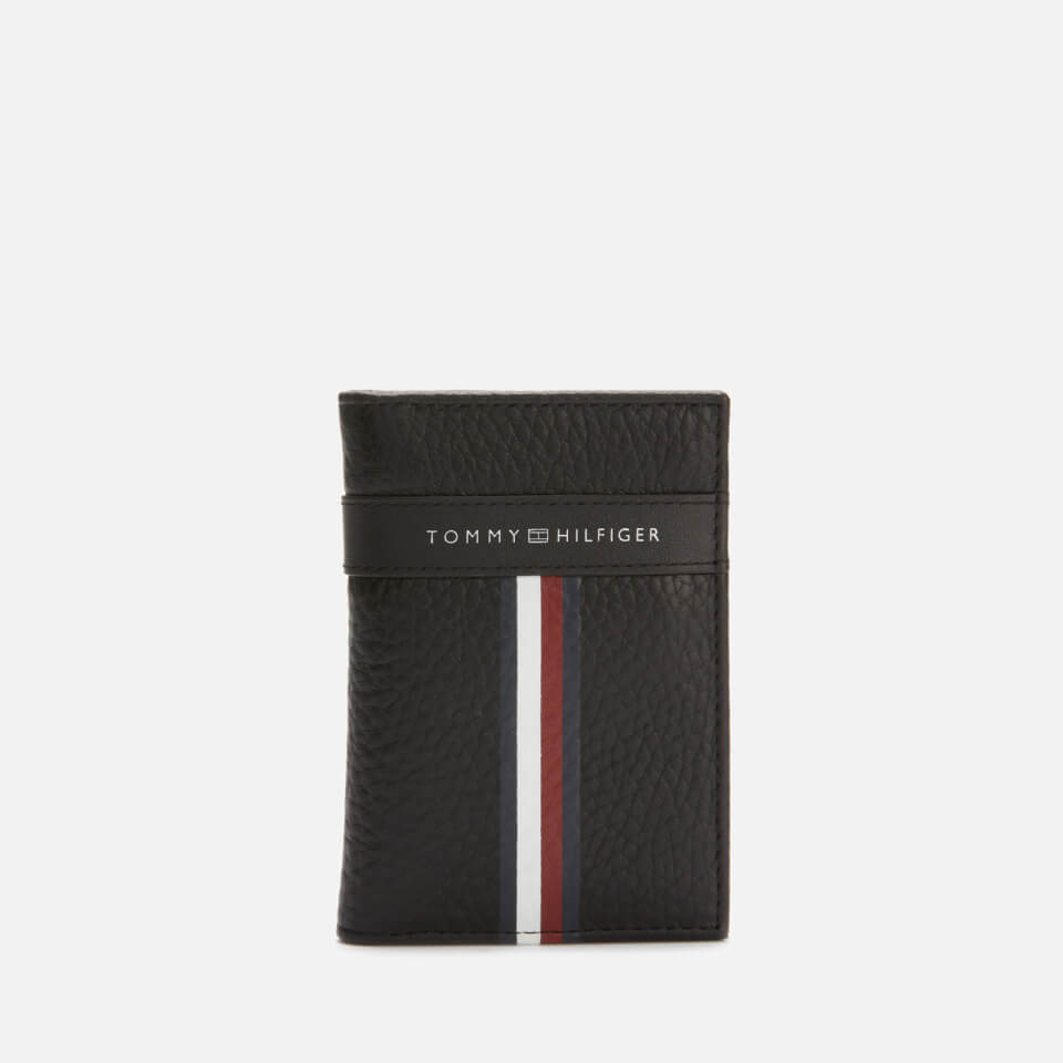 Tommy Hilfiger Men's Corporate Leather Mini Credit Card Bifold - Black