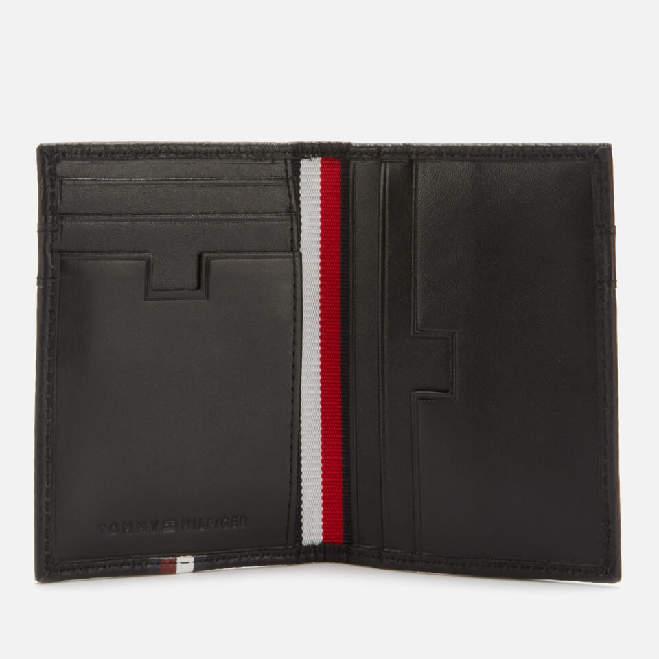 Tommy Hilfiger Men's Corporate Leather Mini Credit Card Bifold - Black