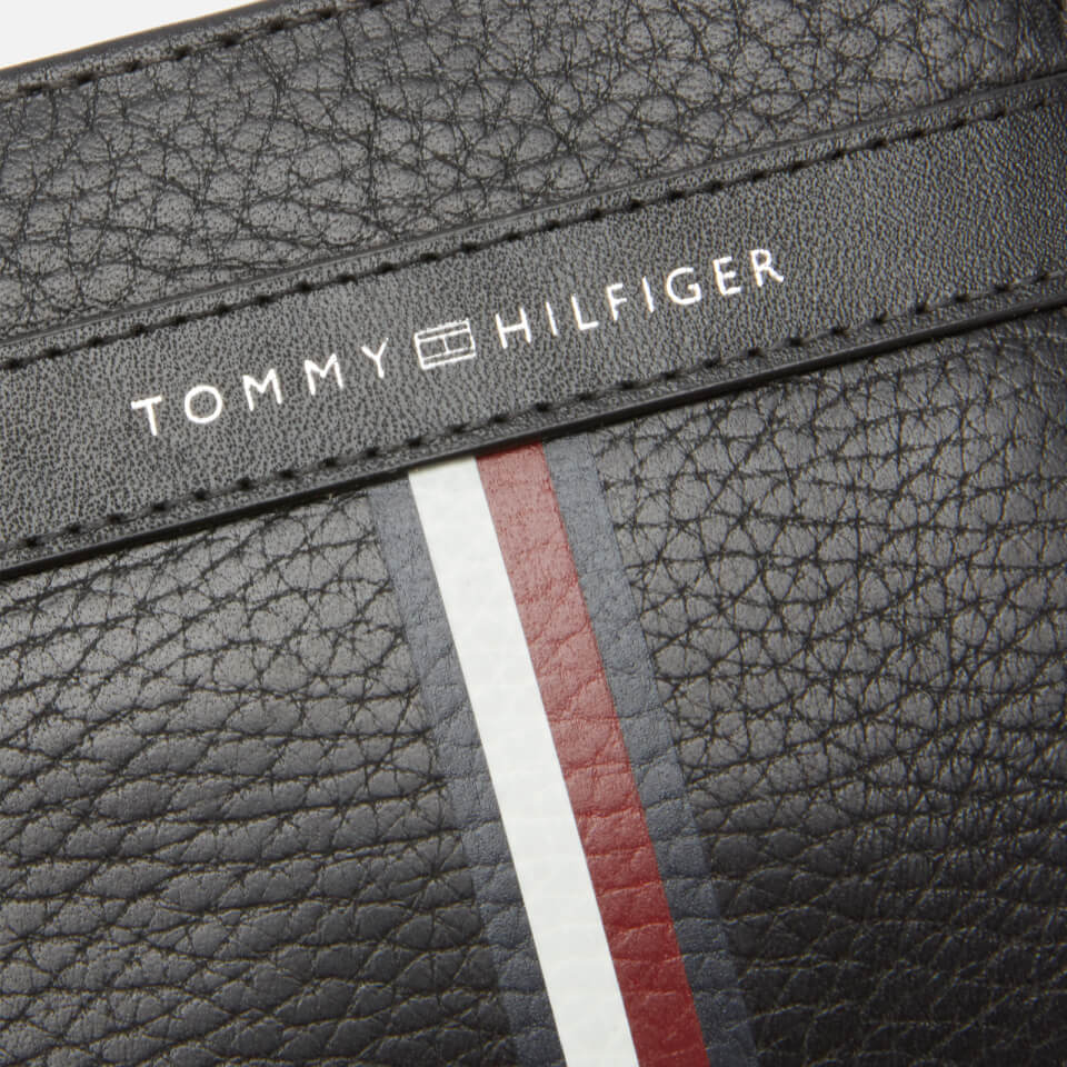 Tommy Hilfiger Men's Corporate Leather Mini Credit Card Wallet - Black