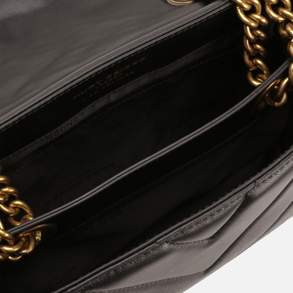 Classic pouch - Lambskin & gold-tone metal, black — Fashion