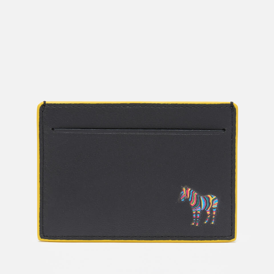 PS Paul Smith Men's Zebra Patch Flat Card Holder - Black