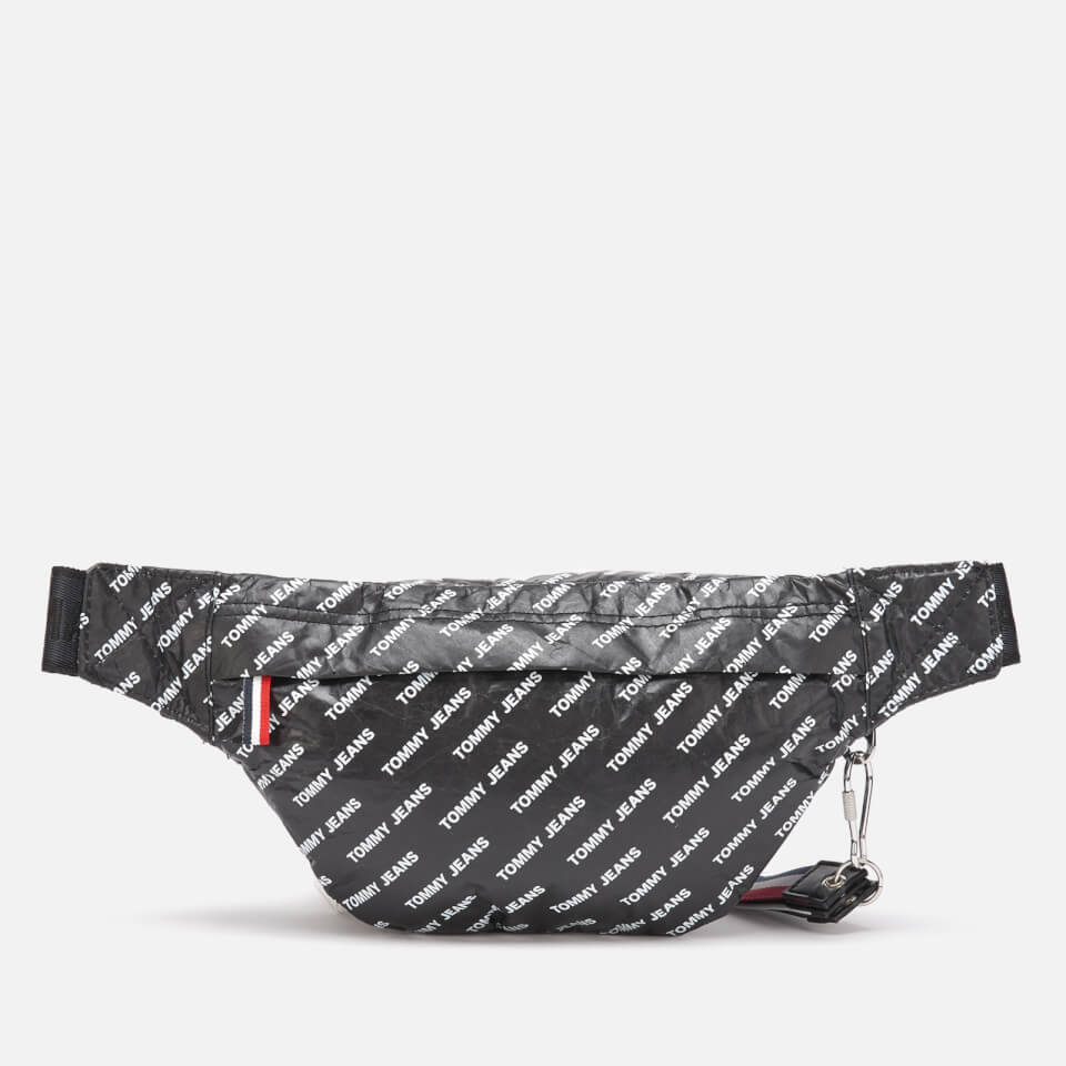 Tommy Jeans Men's Logo Tape Paper Bum Bag - All Over Logo Black