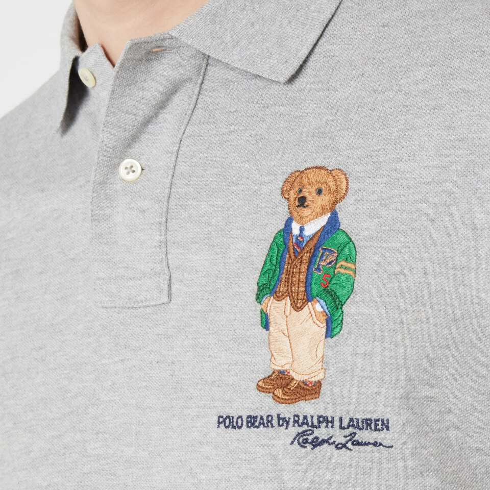 Polo Ralph Lauren Men s Bear Embroidered Polo Shirt Andover Heather Coggles