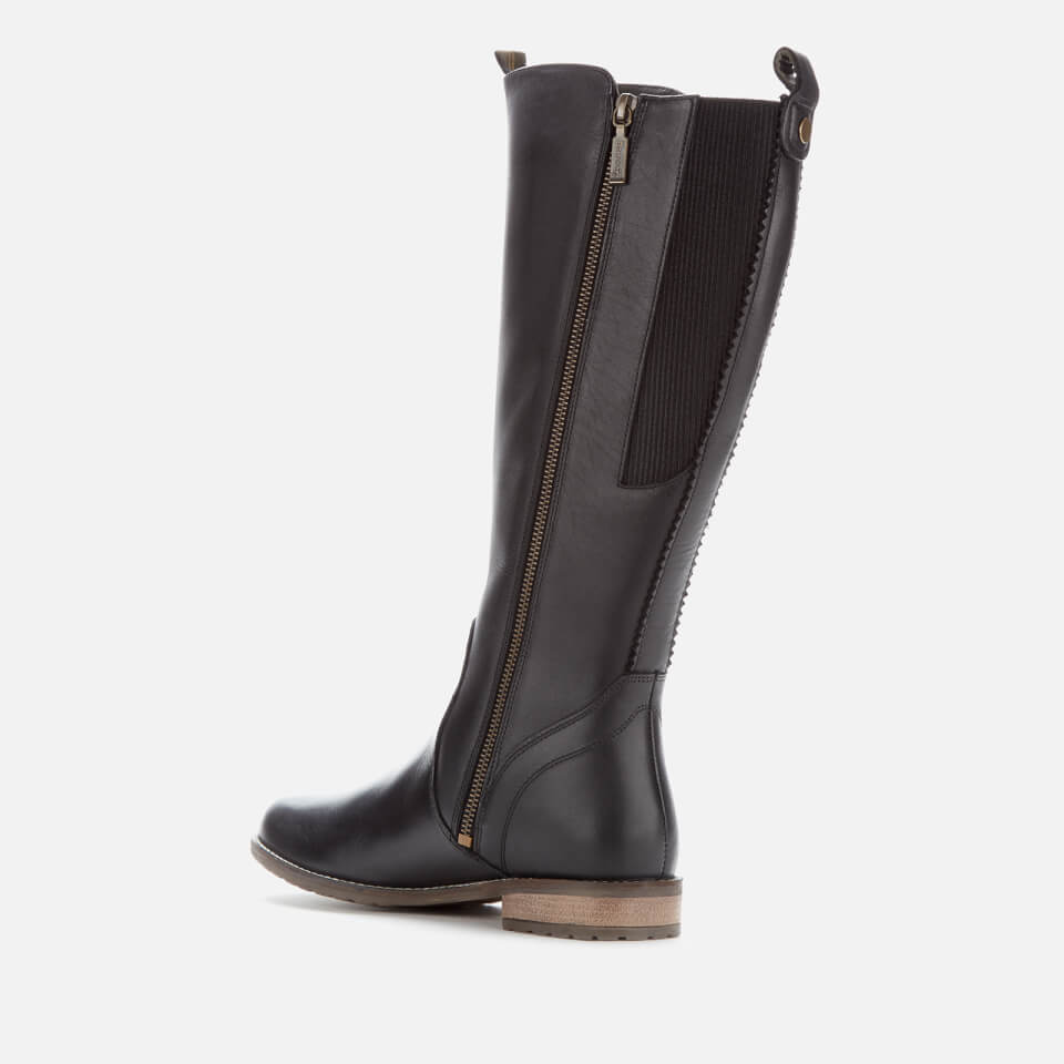 Barbour Women's Rebecca Leather Calf Length Boots - Black | FREE UK ...