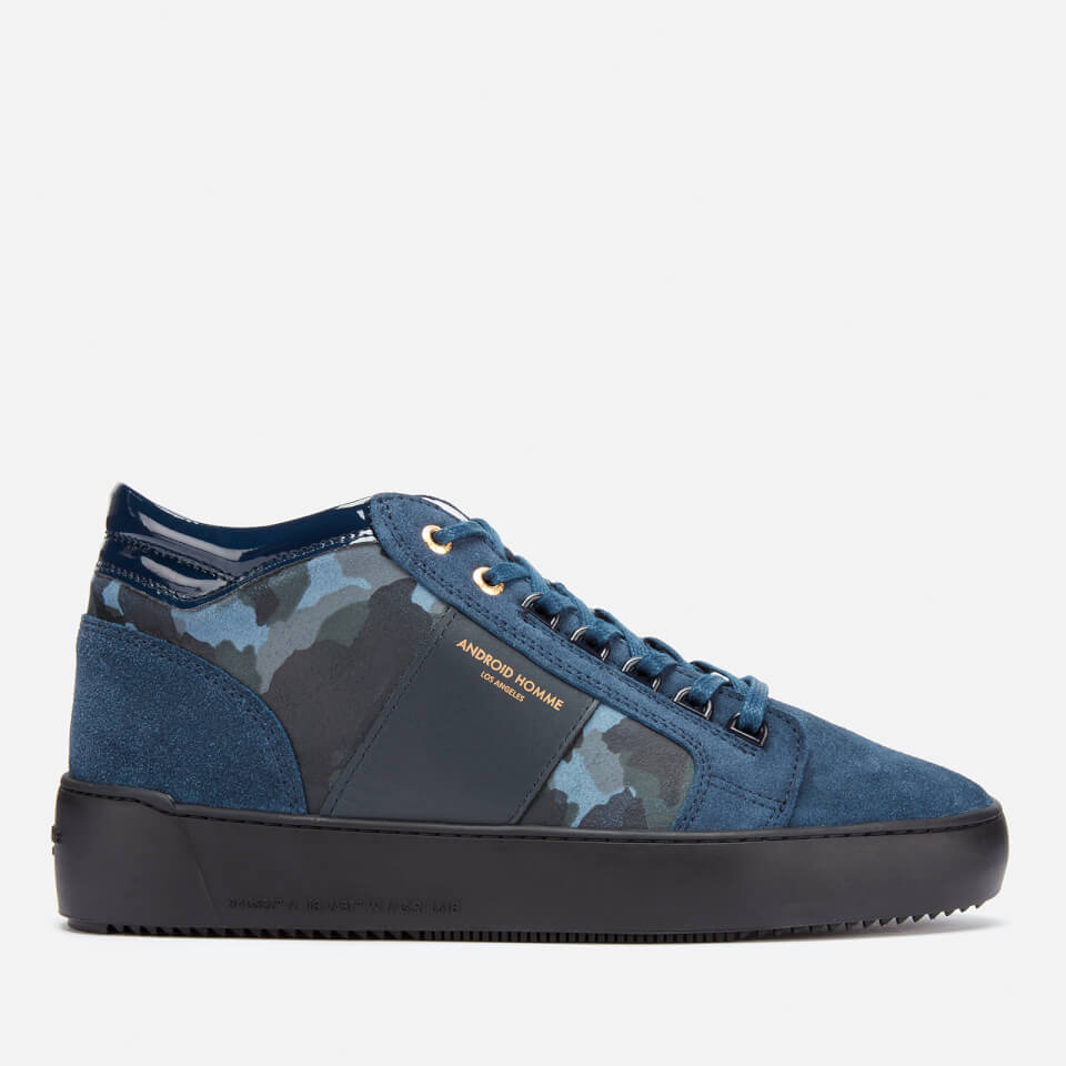 Android Homme Men s Propulsion Mid Trainers Navy Camo Suede