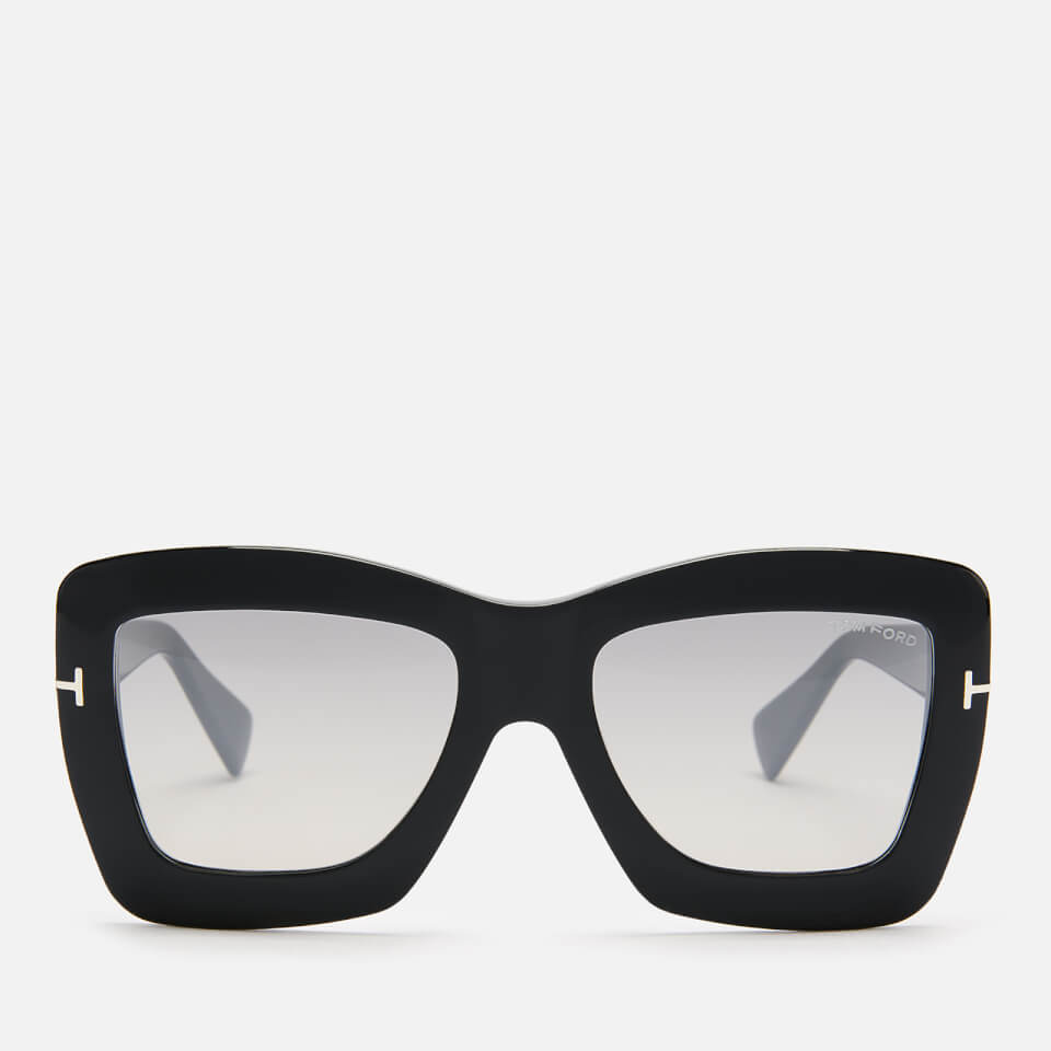 Tom Ford Women's Hutton Sunglasses - Shiny Black/Smoke Mirror