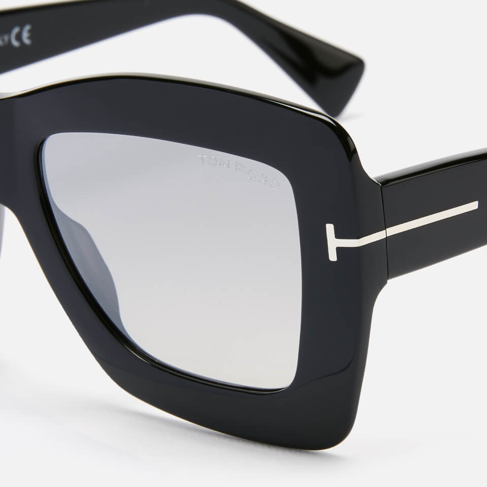 Tom Ford Women's Hutton Sunglasses - Shiny Black/Smoke Mirror