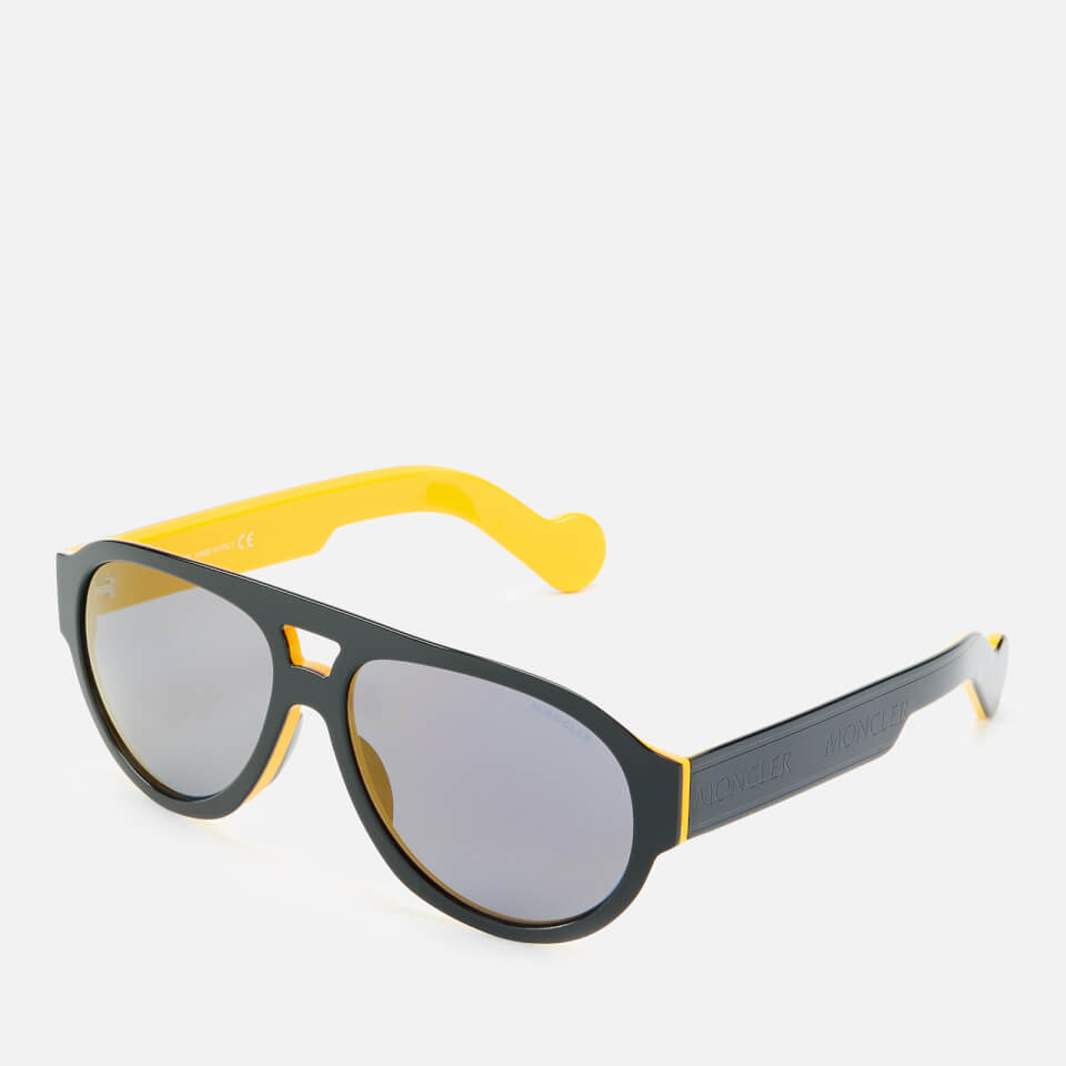 Moncler Men's Acetate Sunglasses - Blue/Smoke Polarized