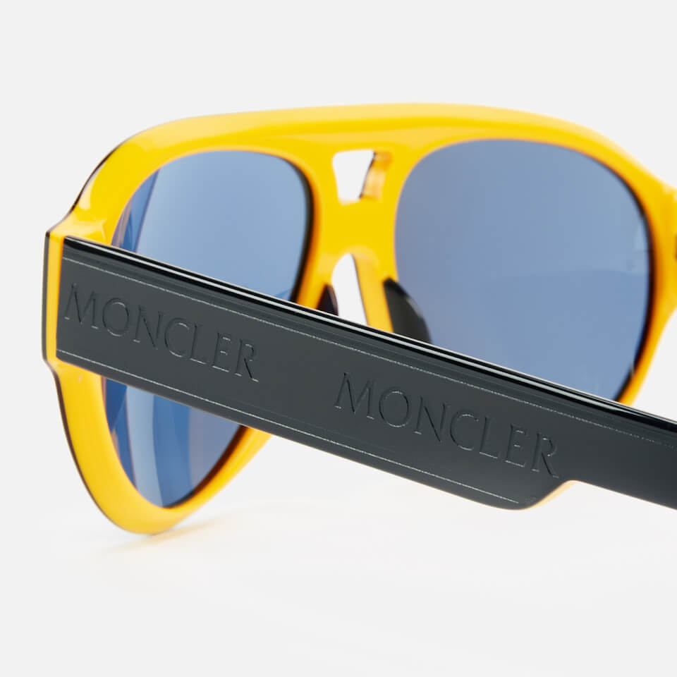 Moncler Men's Acetate Sunglasses - Blue/Smoke Polarized