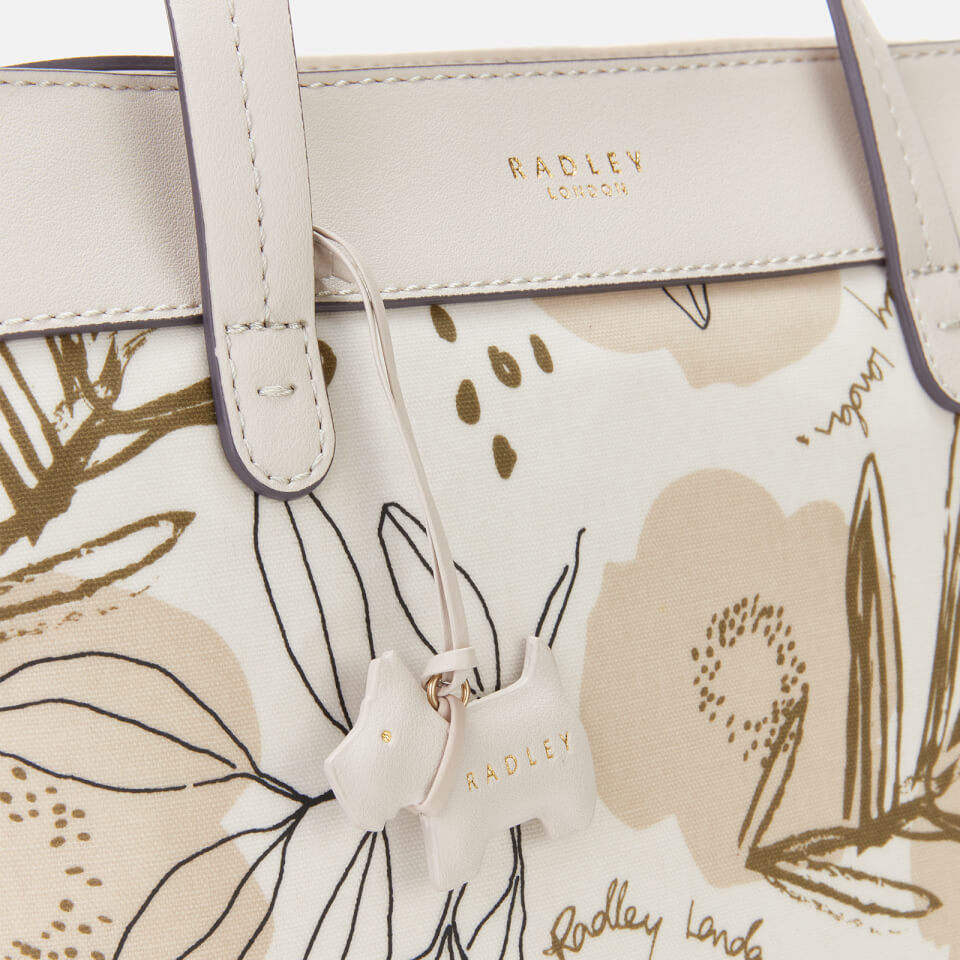Radley Women's Desert Floral Medium Zip Top Multiway Bag - Chalk