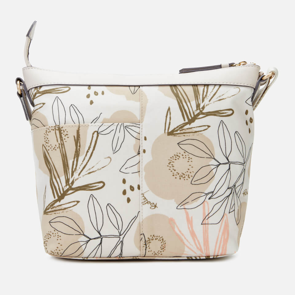 Radley Women's Desert Floral Medium Zip Top Cross Body Bag - Light Natural