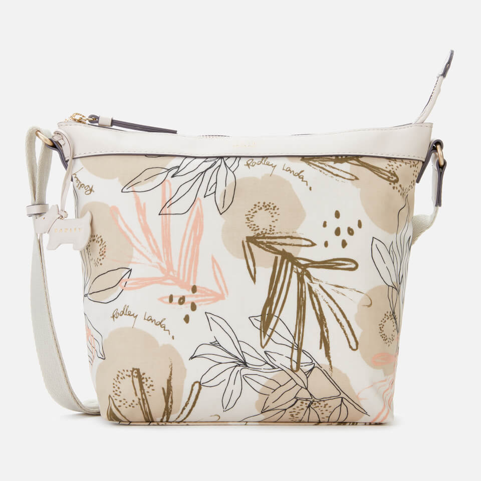 Radley Women's Desert Floral Medium Zip Top Cross Body Bag - Light Natural