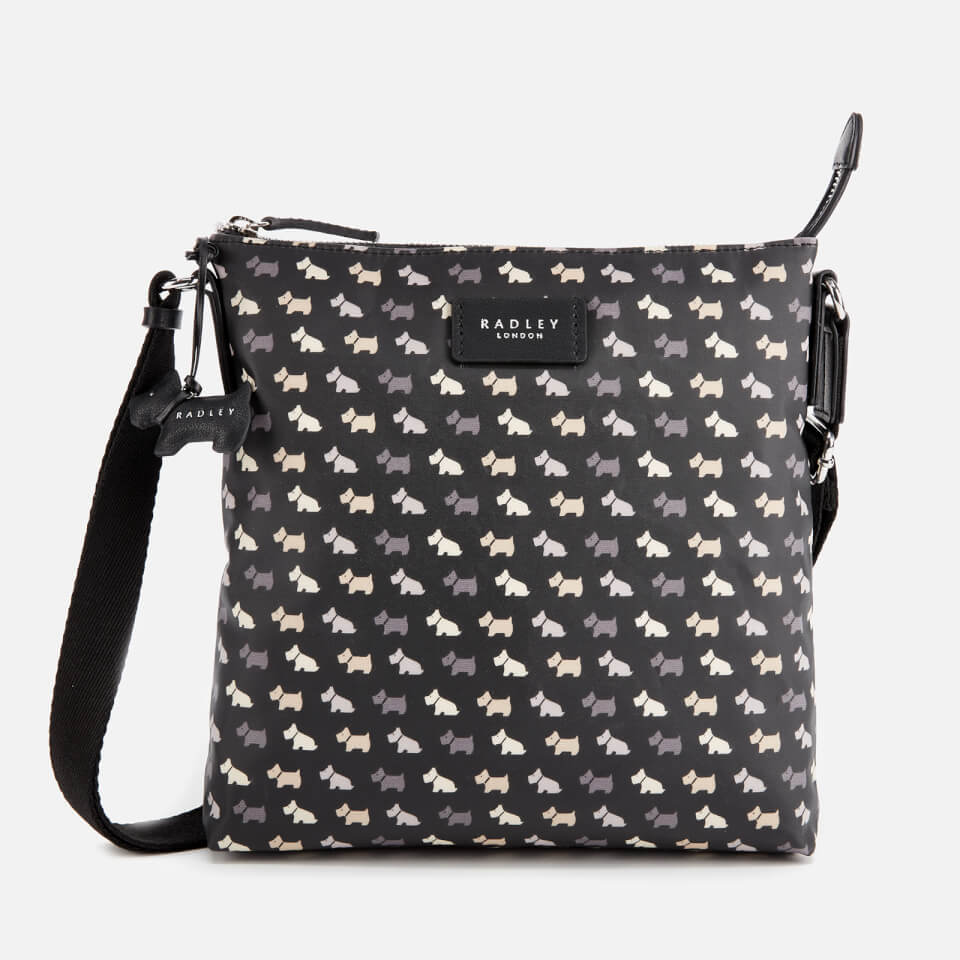 Radley Women's Multi Dog Oilskin Small Zip Top Cross Body Bag - Black