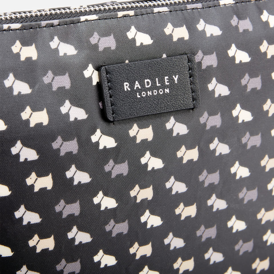Radley Multi Dog Oilskin Small Zip Top Cross Body Bag in Black
