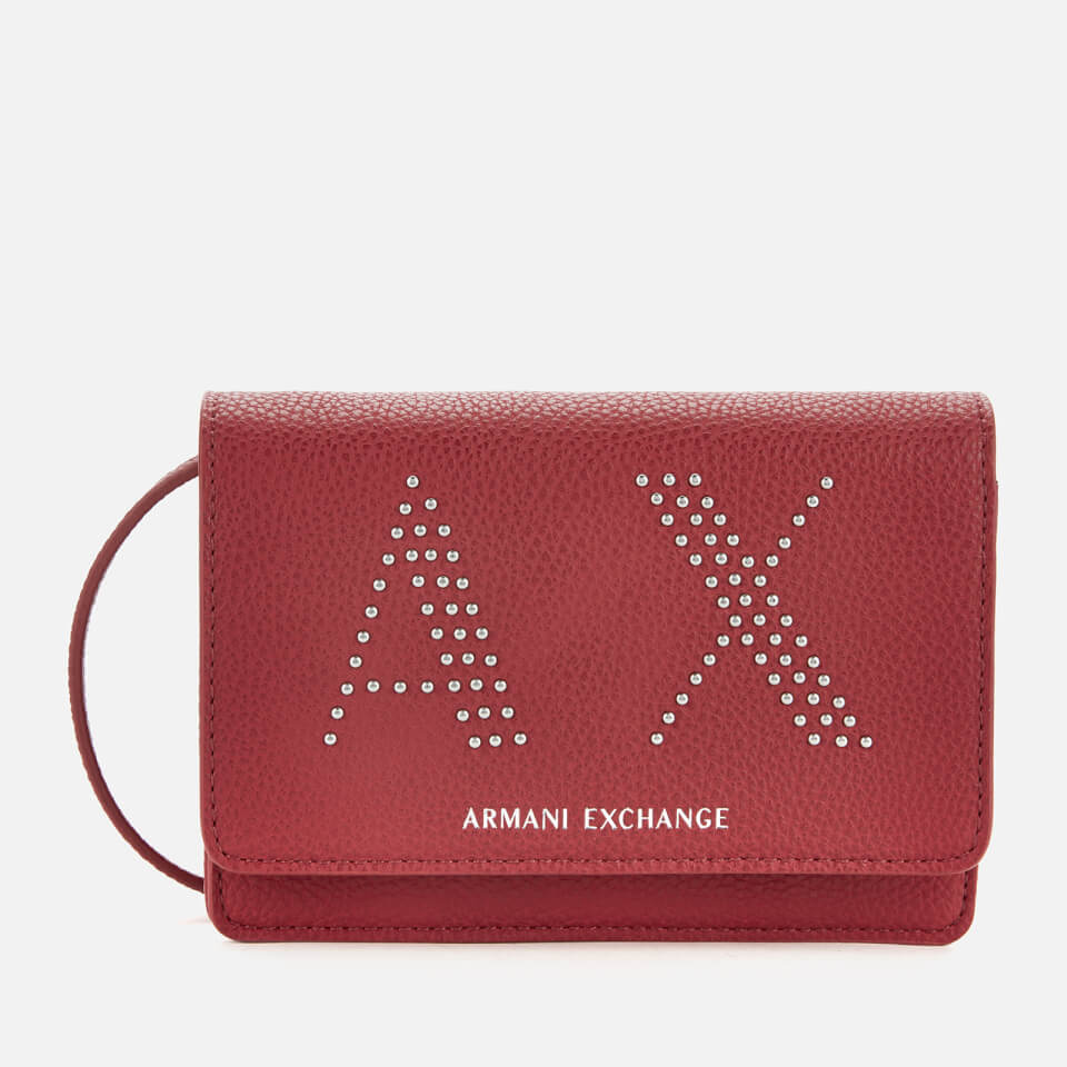 Armani Exchange Women's Kendall Studs Cross Body Bag - Royal Red