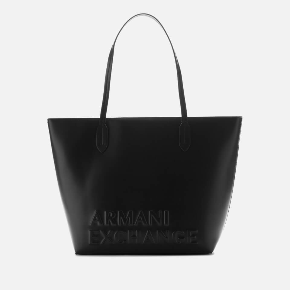 Armani Exchange Women's Maddie Debossed Logo Tote Bag - Black