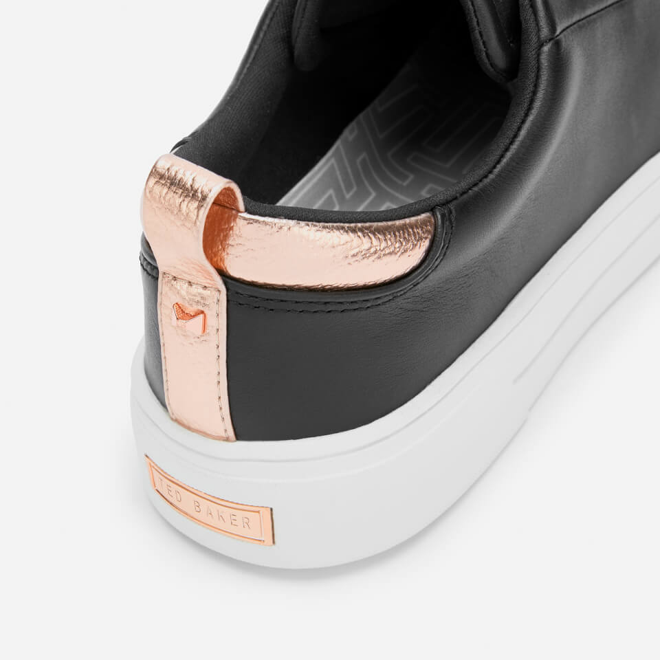 Ted Baker Women s Gielli Leather Low Top Trainers Black Black