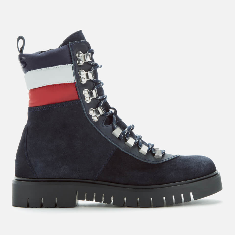 Tommy Jeans Women s Padded Nylon Lace Up Boots Midnight UK 3.5 Allsole