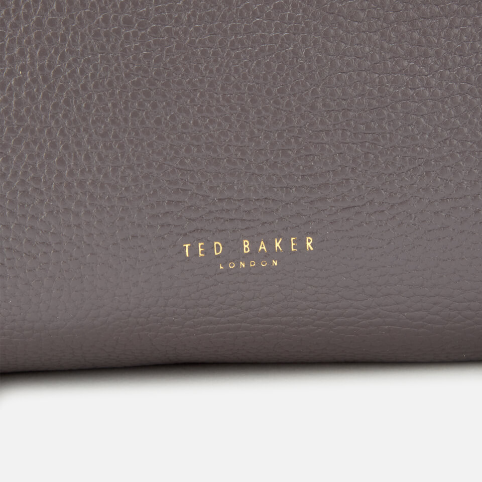 Ted Baker Women's Clarkia Soft Grain Faceted Bar Shopper Bag - Charcoal