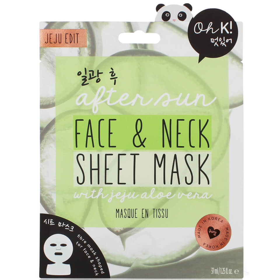 Oh K! After Sun Aloe Sheet Face and Neck Mask 37ml