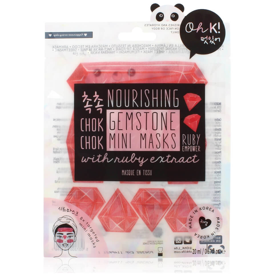 Oh K! Chok Chok Nourishing Gemstone Mini Masks with Ruby Extract 25g