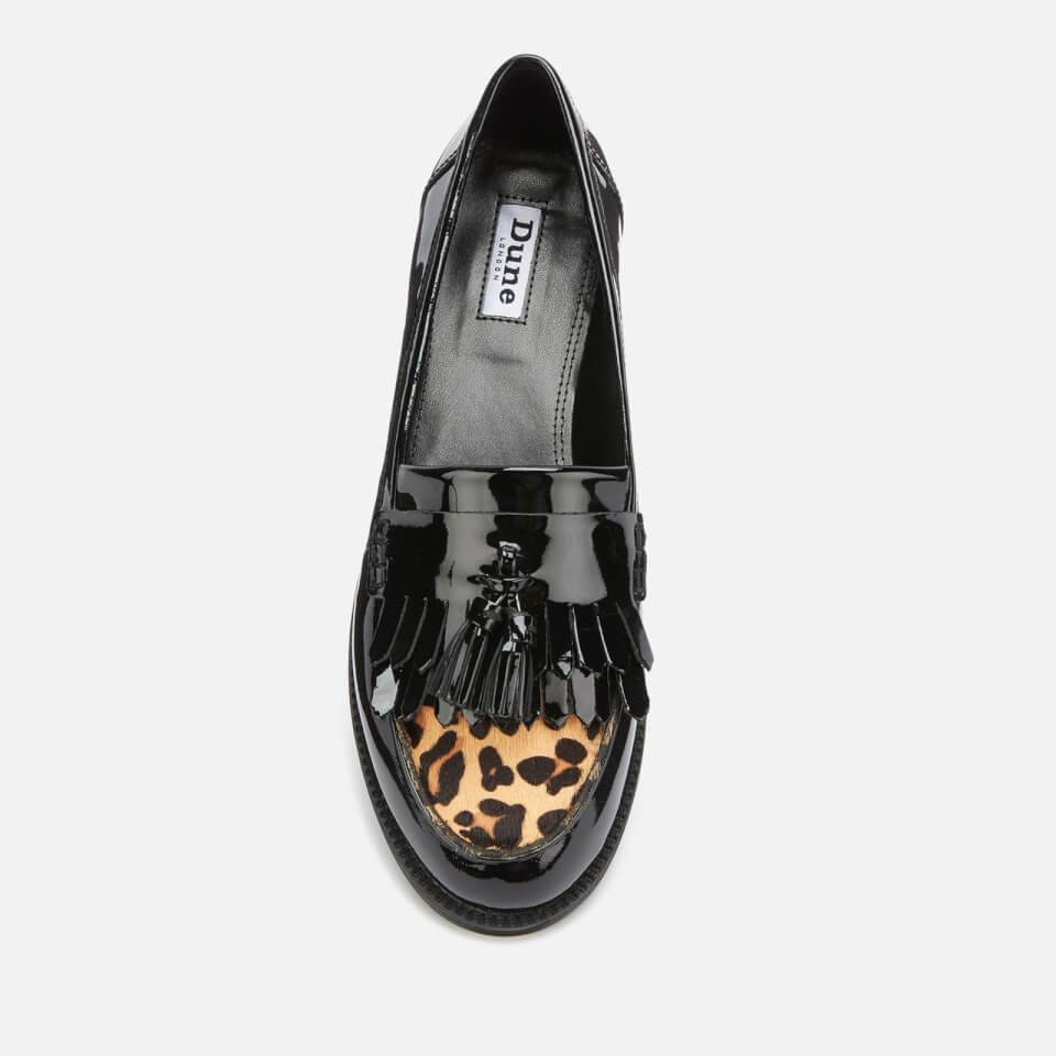 Dune leopard loafers cheap