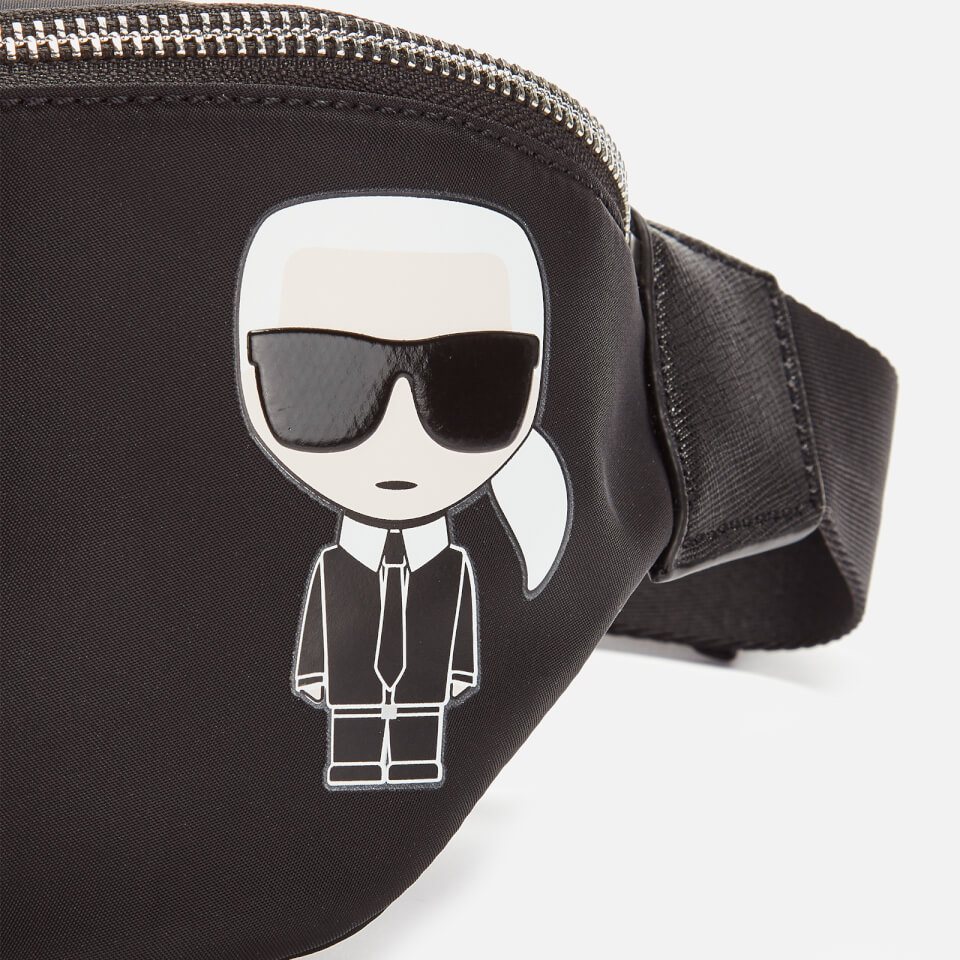 Karl Lagerfeld Women's K/Ikonik Nylon Bum Bag - Black