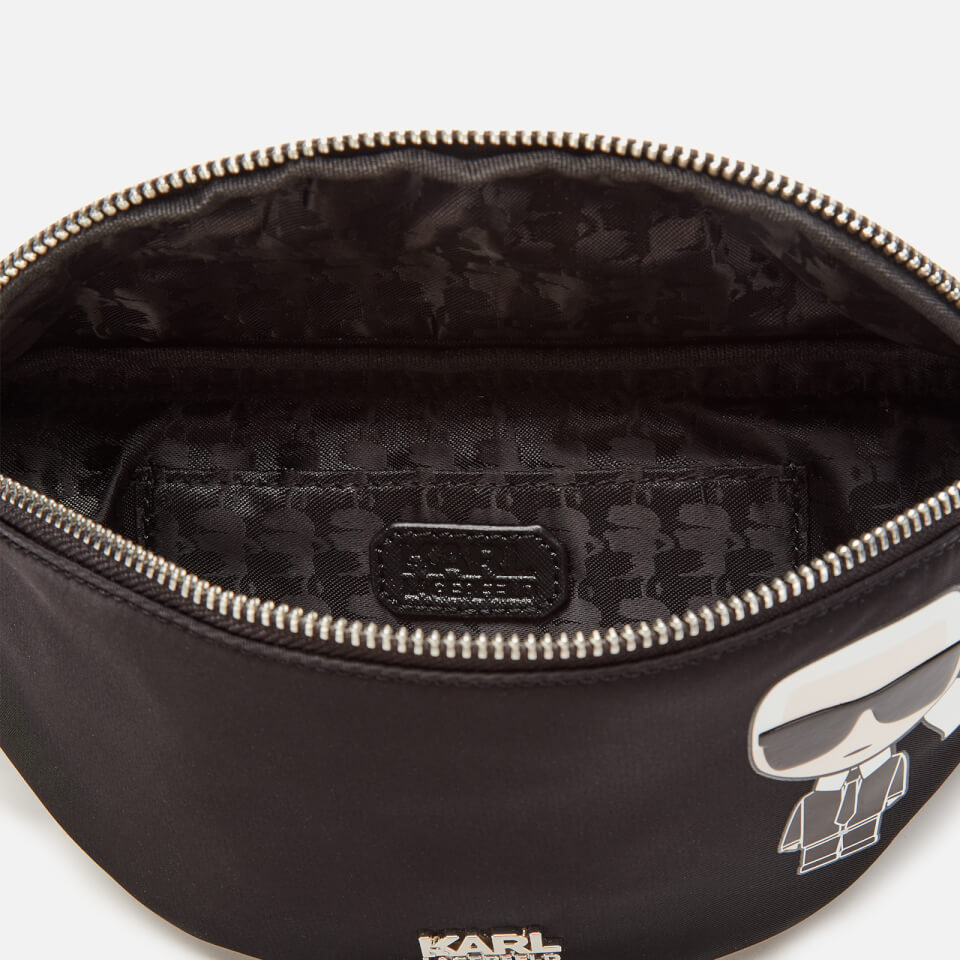 Karl Lagerfeld Women's K/Ikonik Nylon Bum Bag - Black