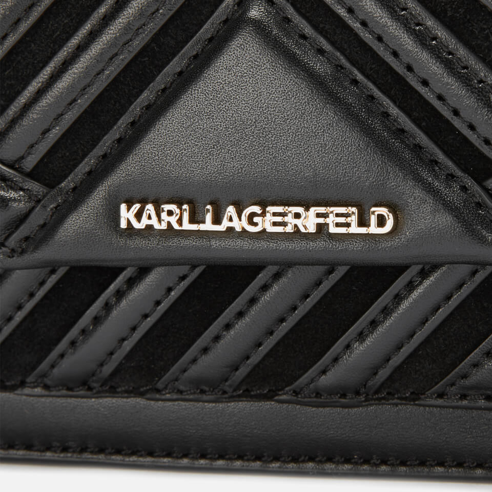 Karl Lagerfeld Women's K/Klassik Quilted Small Shoulder Bag - Black/Gold