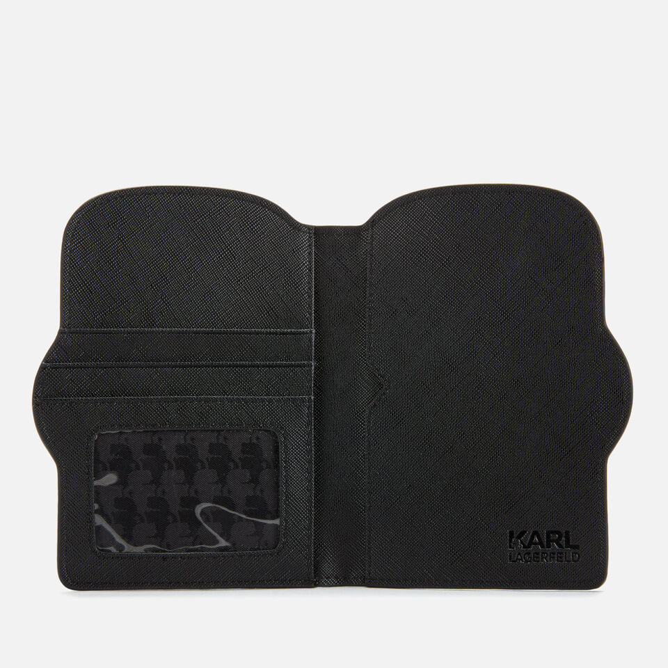 Karl Lagerfeld Women's K/Ikonik Passport Holder - Black