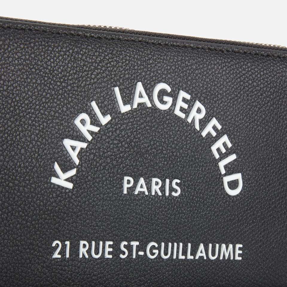 Karl Lagerfeld Women's Rue St. Guillaume Zip Wallet - Black