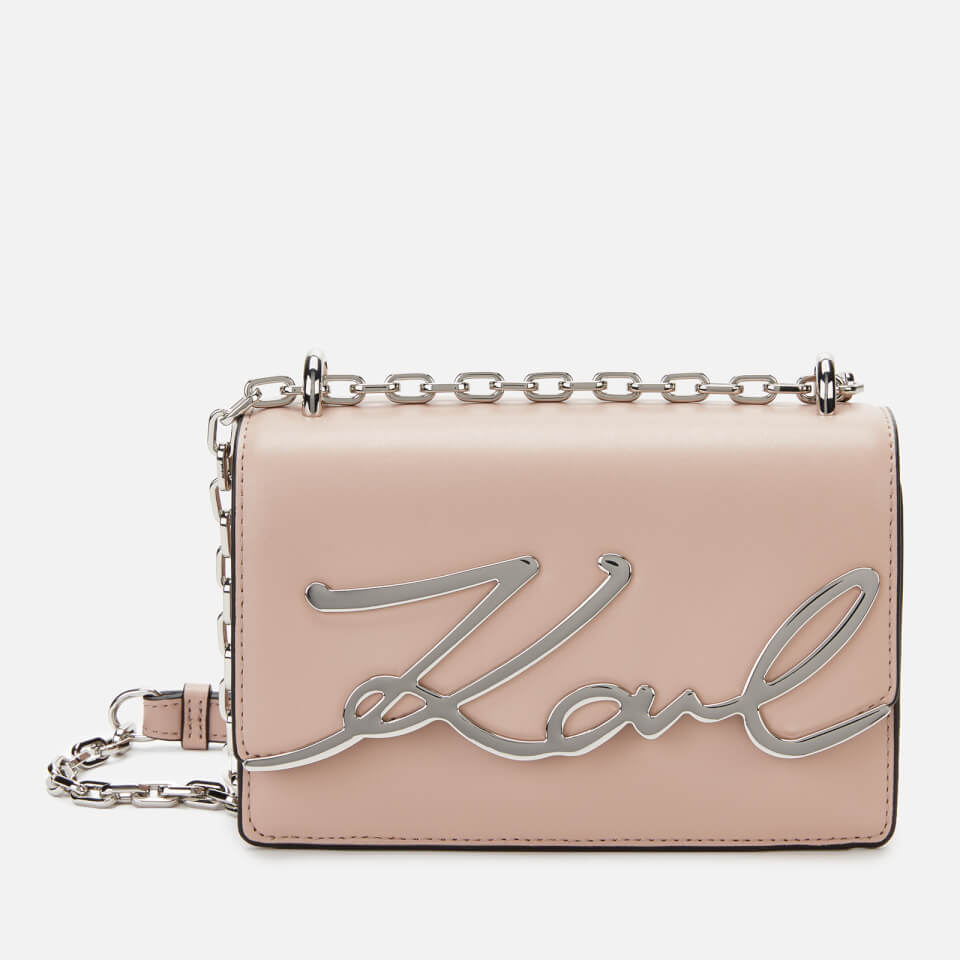 Karl Lagerfeld Women's K/Signature Small Shoulder Bag - Powder Pink