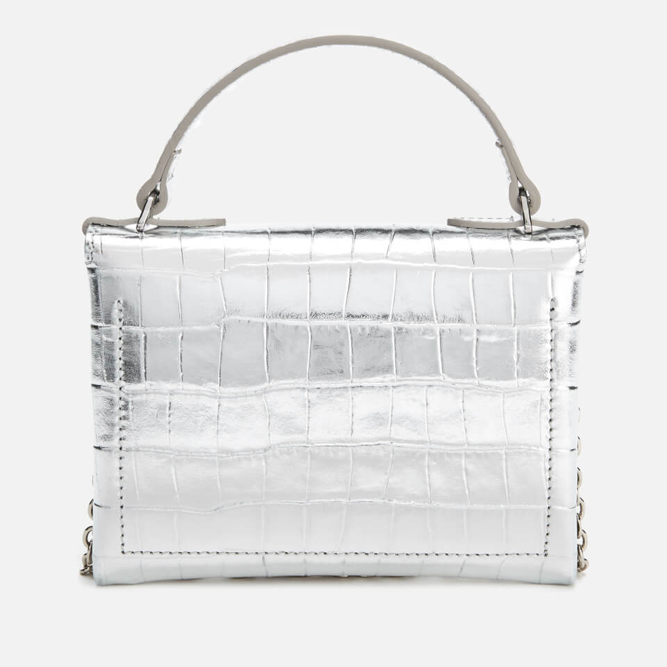 Coccinelle Women s Mignon Croco Chain Bag Silver
