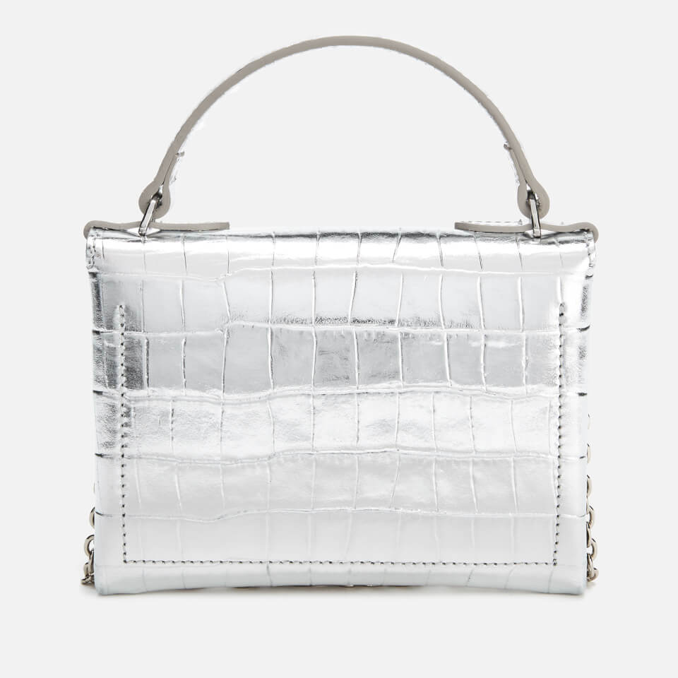 Coccinelle Women's Mignon Croco Chain Bag - Silver