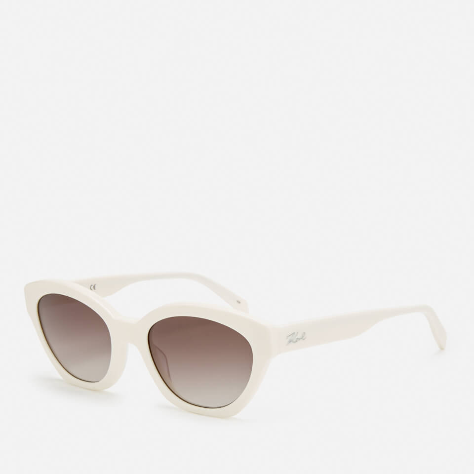 Karl Lagerfeld Women's Oval Frame Sunglasses - White