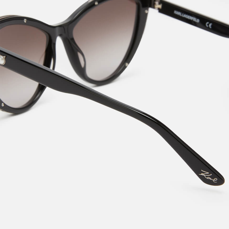 Karl Lagerfeld Women's Cat Eye Frame Sunglasses - Black