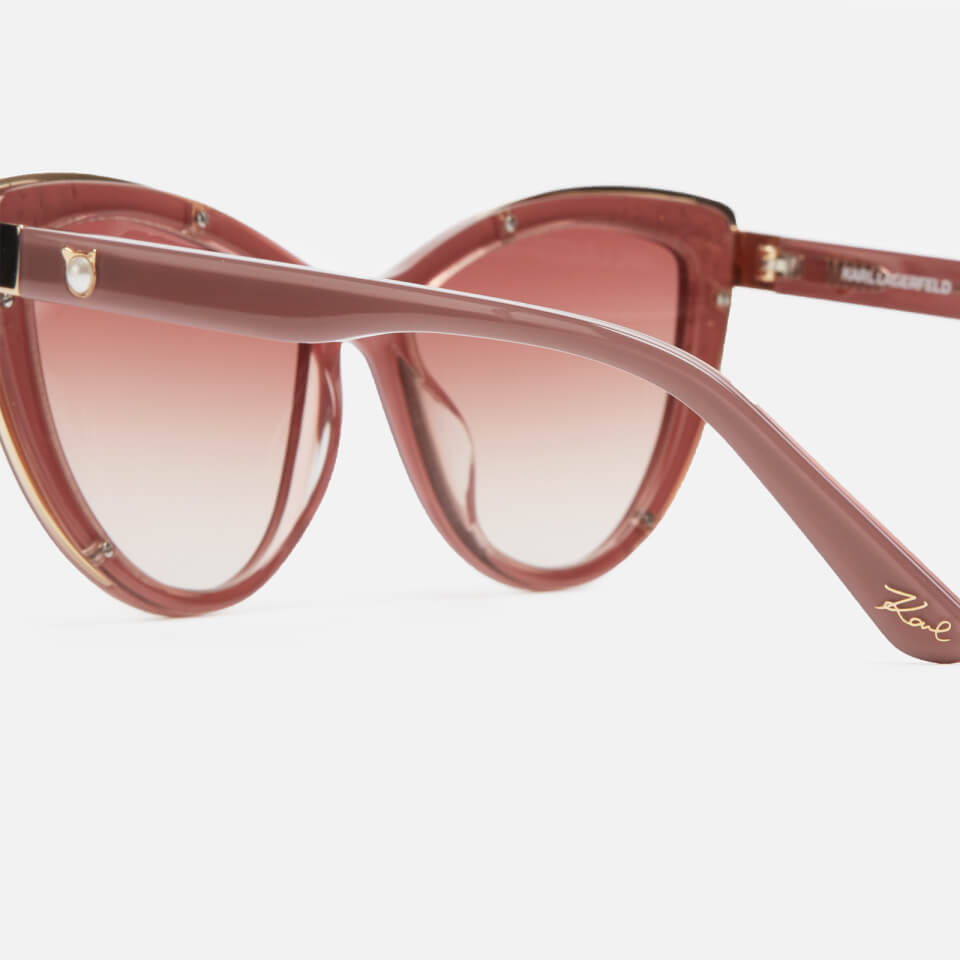 Karl Lagerfeld Women's Cat Eye Frame Sunglasses - Violet