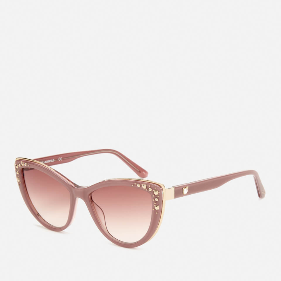 Karl Lagerfeld Women's Cat Eye Frame Sunglasses - Violet