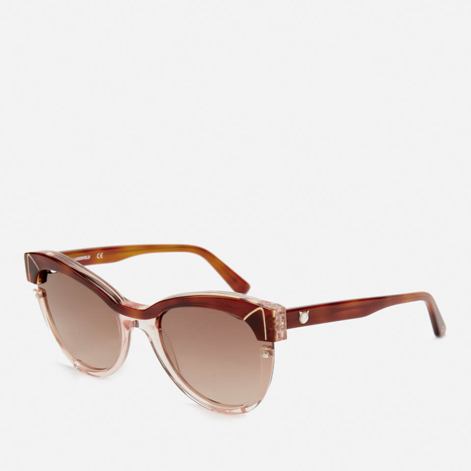 Karl Lagerfeld Women's Cat Eye Frame Sunglasses - Blonde Havana/Pink