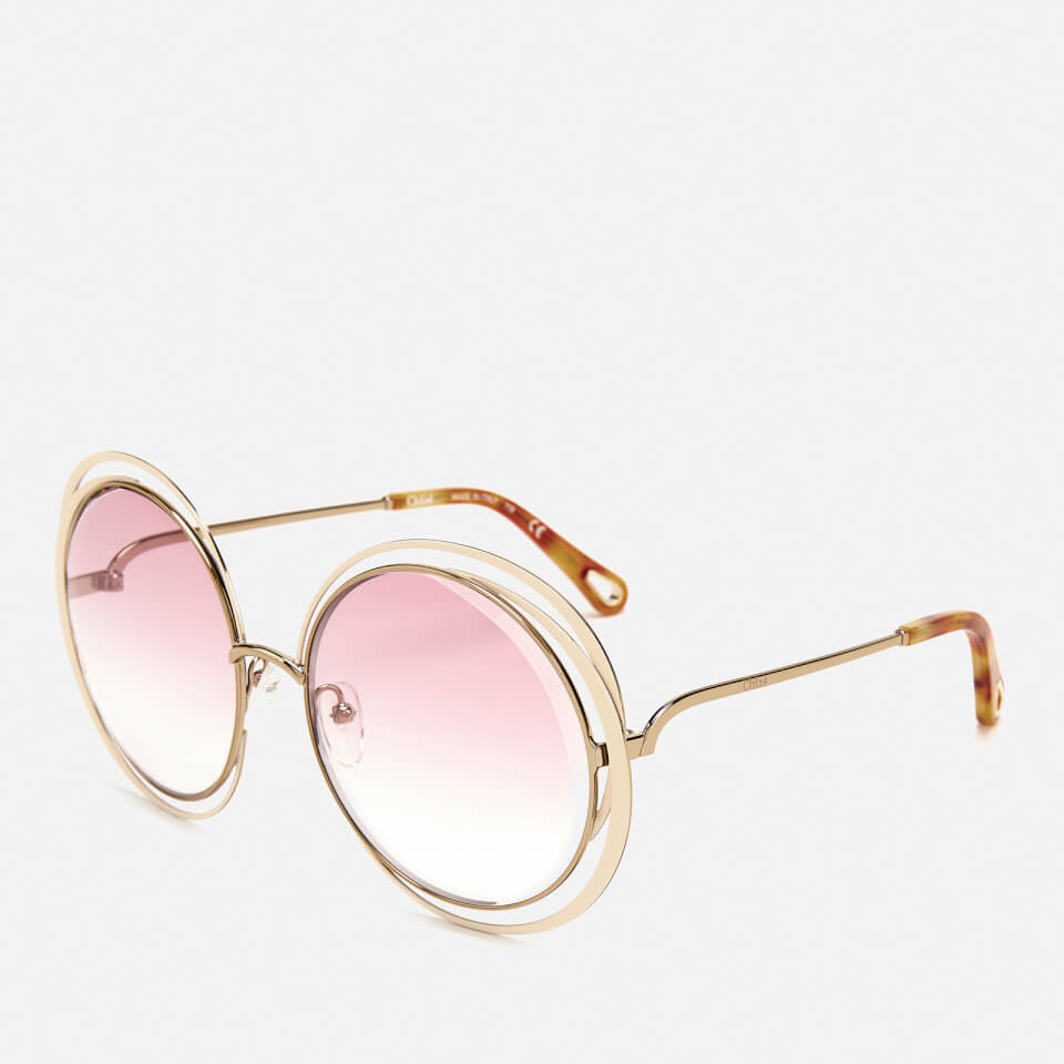 Chloé Women's Carlina Round Sunglasses - Gold/Ivory