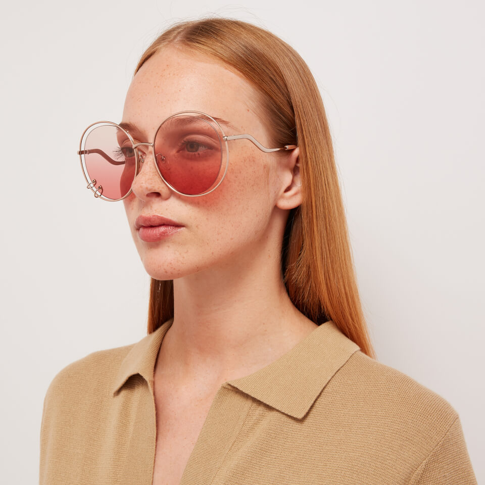 Chloé Women's Wendy Round Frame Sunglasses - Rose Gold/Gradient Rose