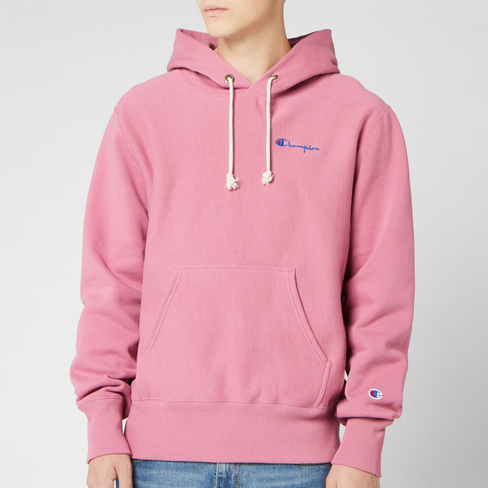 Champion Men s Small Script Hooded Sweatshirt Pink XS Coggles