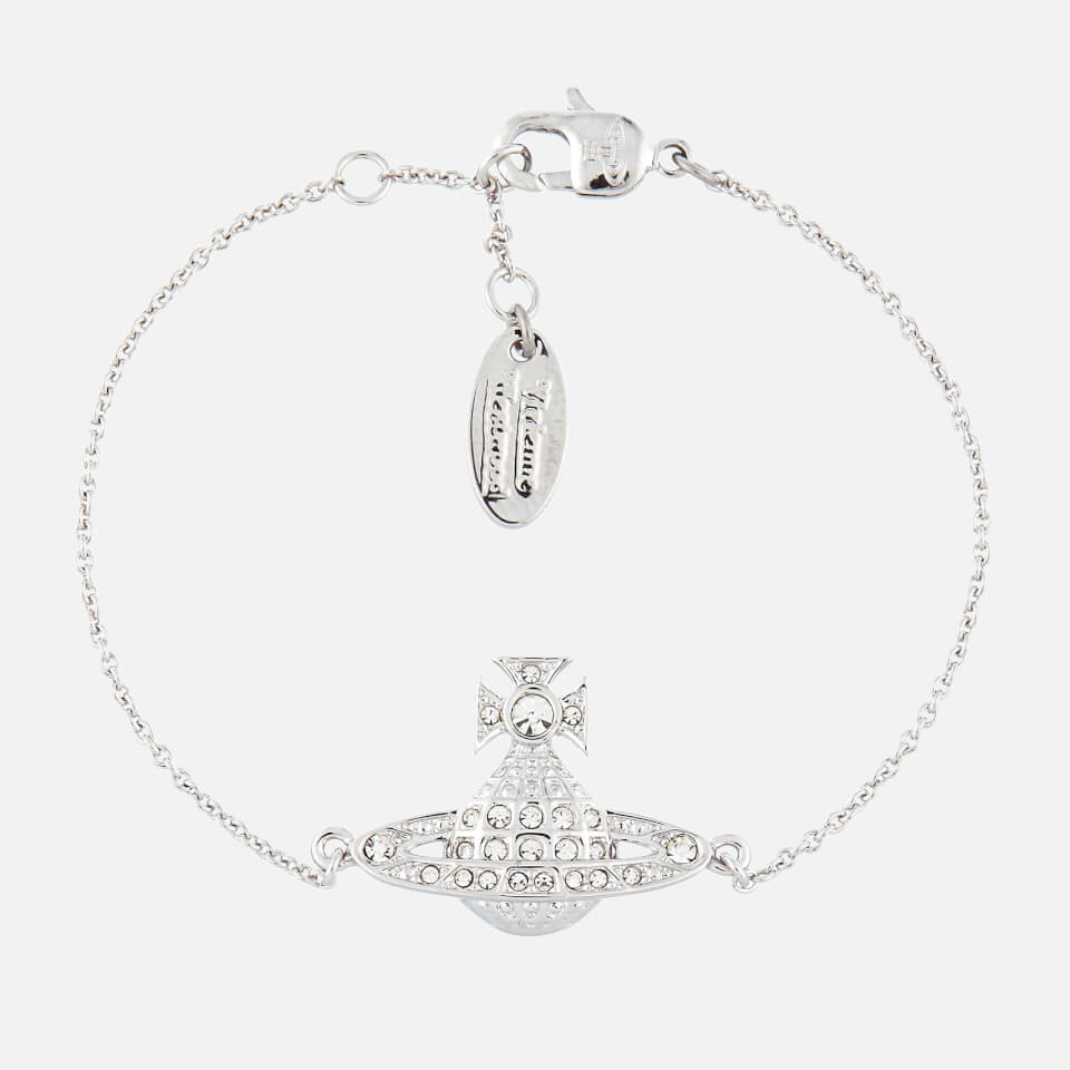 Vivienne Westwood Women's Minnie Bas Relief Bracelet - Rhodium Crystal