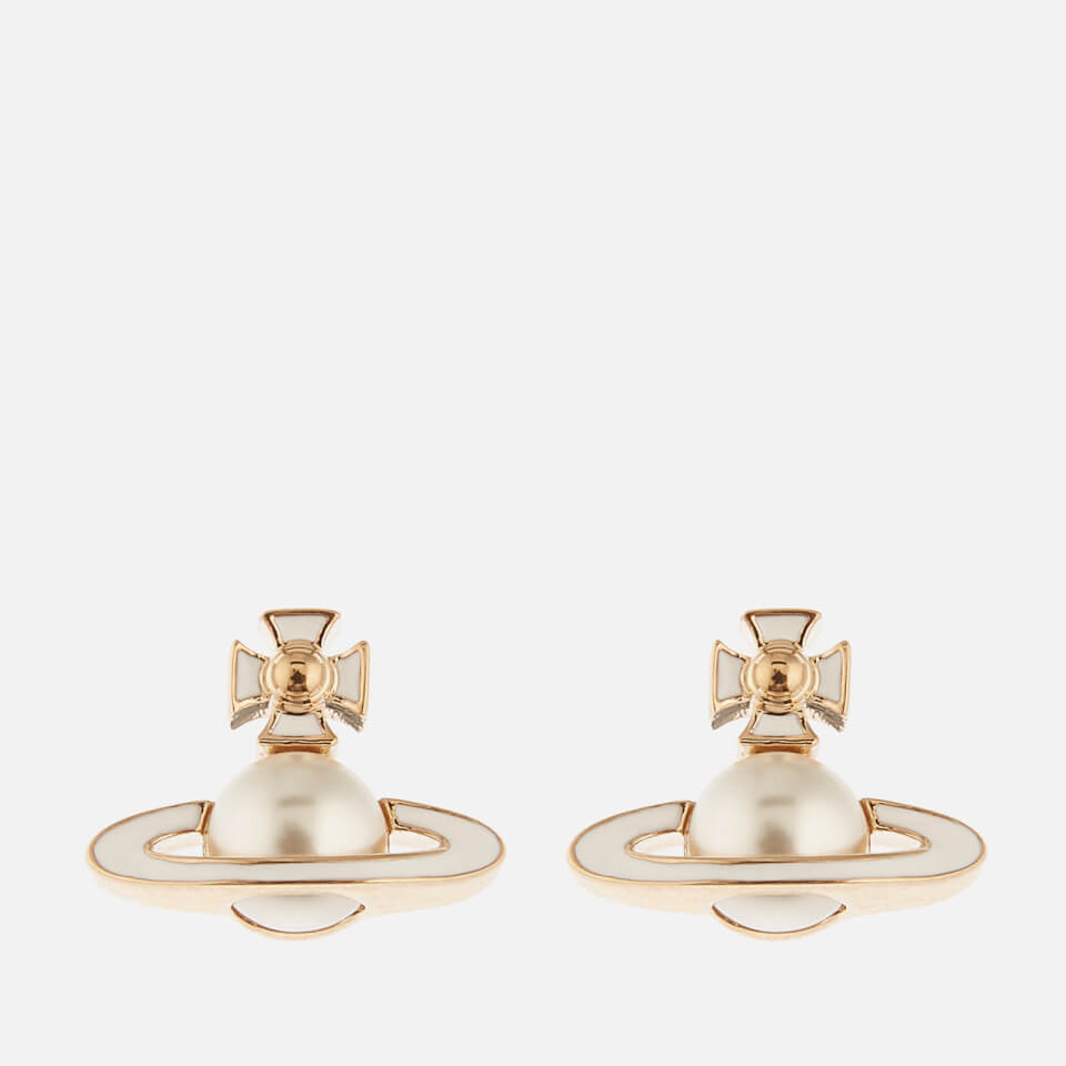 Vivienne Westwood Women's Iris Bas Relief Earrings - Gold Pearl White